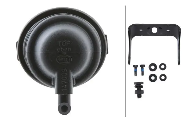 Lysk. H3DE12V Ø40 k/tåke.Micro blå ring Hella 