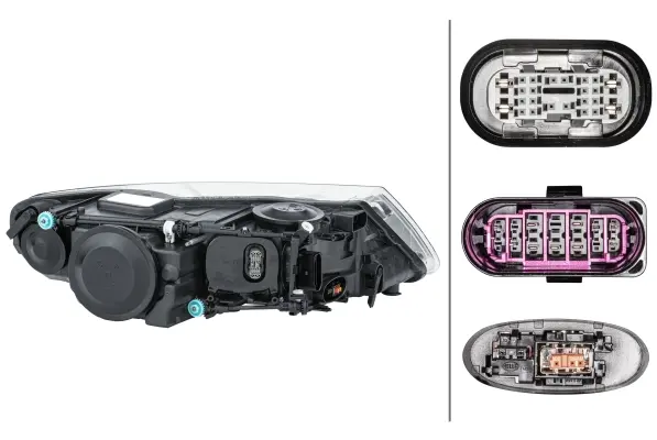 Lysk. Bi-Xenon VW Touareg 10/02-05/10 Ve Hella 