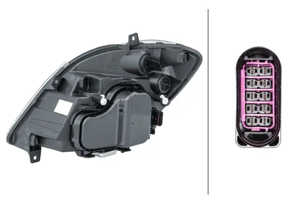 hovedlampe xenon mb sprinter høyre Hella 