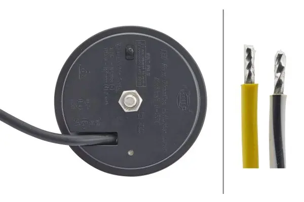 Blinklykt bak gult glass led 9-33V Hella 