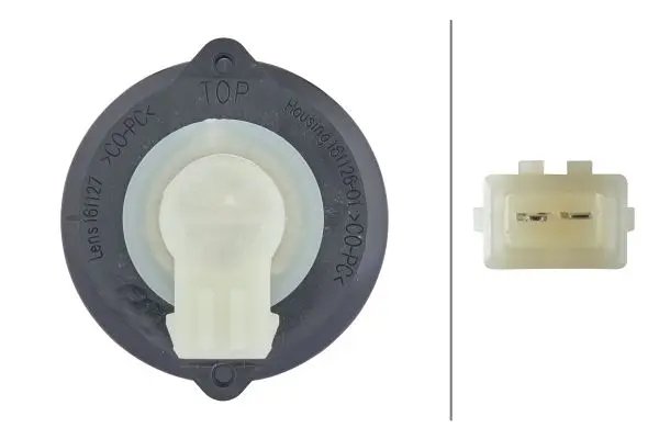 Bremselykt rødt glass m/pære 24V Hella 
