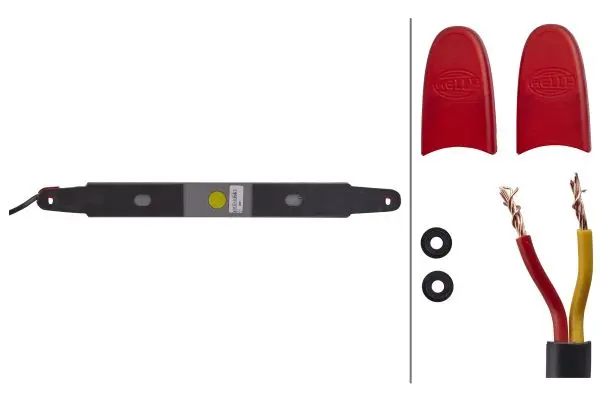 12V Rødt glass Hella 