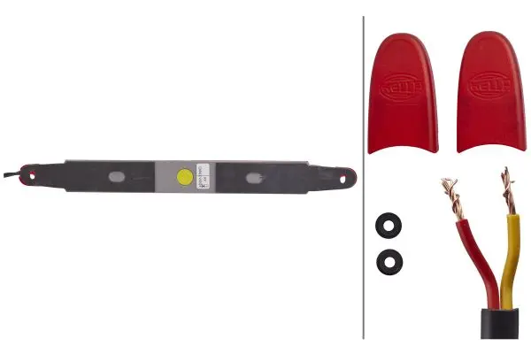 LED Bremselykt 24v 10led Rødt glass Hella 