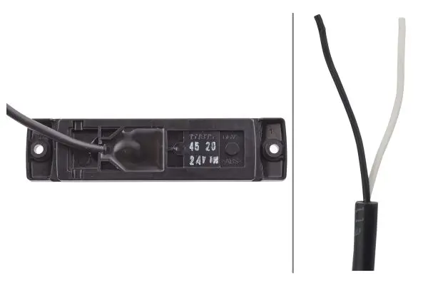 Markeringslykt 24V 1 Led Hvit 5000mm Hella 