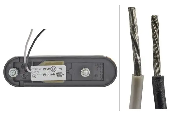 Sidemarkeringslykt LED 24v Gul Hella 
