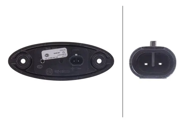 LED Sidemarkeringslykt Gul 12V Hella 
