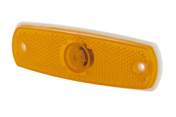Lykt sidemarkering m/refl. 12V gul m/pæ. Hella 