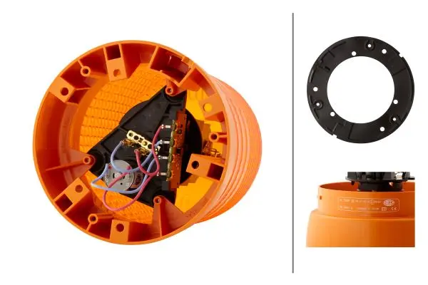 ROTATING BEACON H12V YELLOW MG12     2RL Hella 