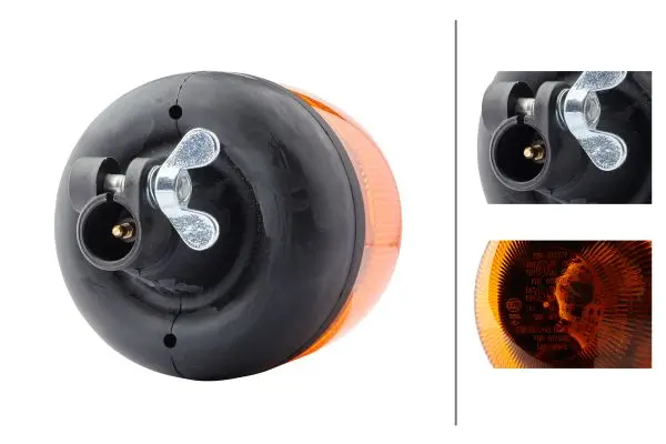 RotaLED FL 10-32V Gul for pigg Hella 