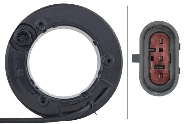Kombinasjon baklampe bak/brems 24v rund Hella 