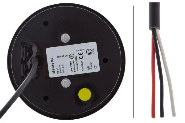 LED Bak-/bremselykt rødt glass 24 led Hella 