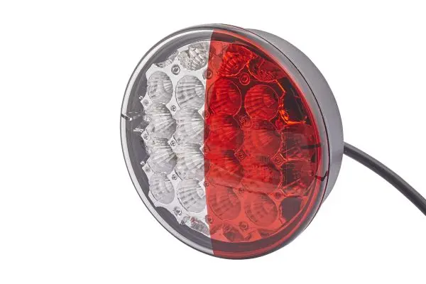 LED Baklykt rødt glass 12rød/12gul led Hella 