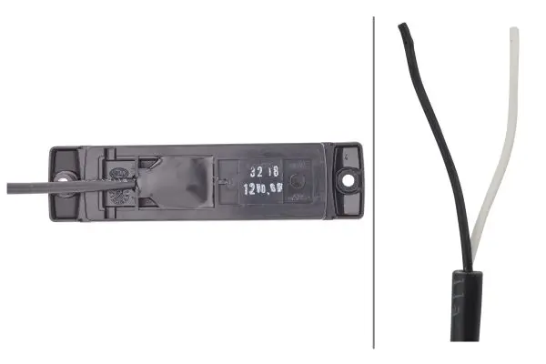 LED Markeringslykt 12V 1Led Rød 5000mm Hella 