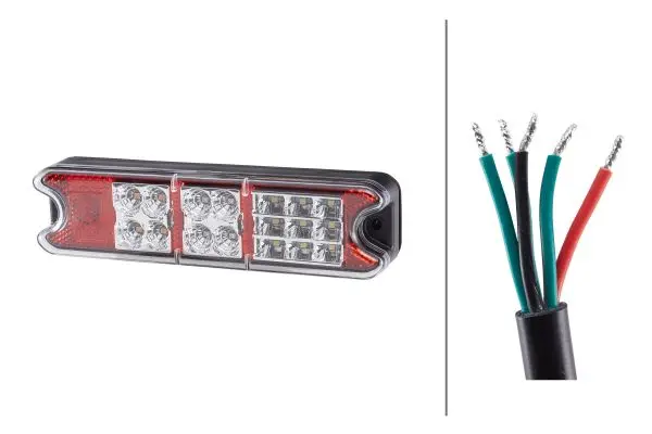 LED multifunksjons baklykt. 12-24v Value Hella 