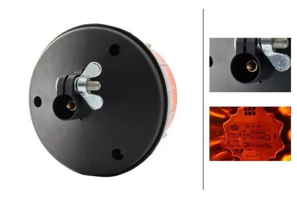 K-LED 2.0  12-24v Gult glass for pigg Hella 