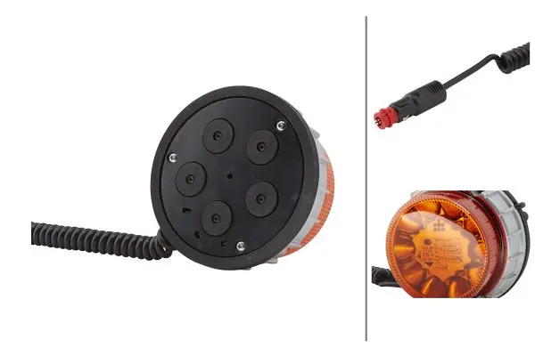 K-led 2.0 12-24v Gult glass Magnetfeste Hella 