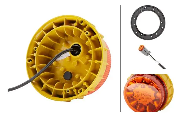 BEACON LAMP MD12/24 AMBER FIXED MT   2XD Hella 