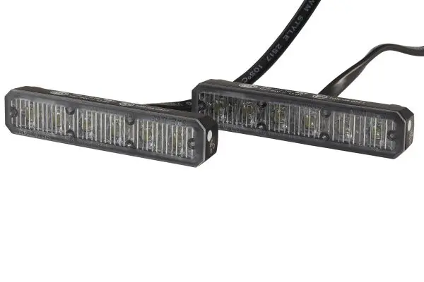 Hvit front strobe 6 led 2stk Hella 