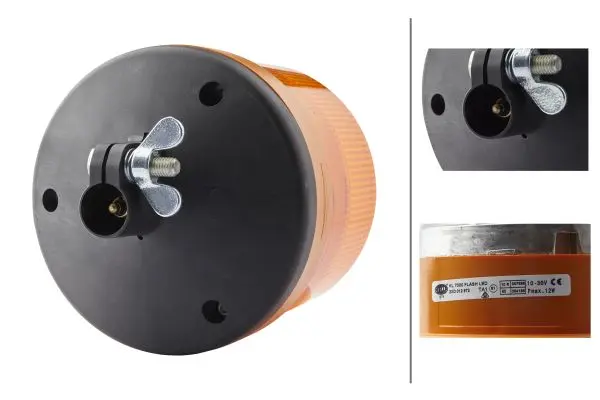 LED LAMP 12/24V AMBER PIPE MOUNTING  2XD Hella 