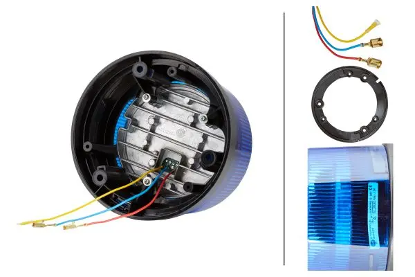 LED LAMP 12/24V BLUE FIX MOUNTING    2XD Hella 