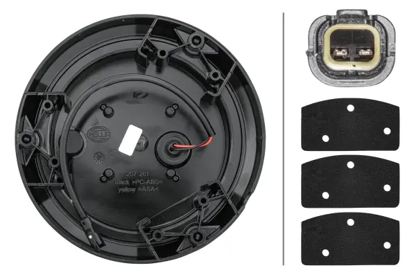 LED-BEACON ROTALED COMPACT FIX MOUN  2XD Hella 