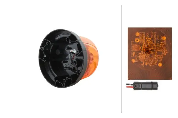 LED-BEACON ROTALED COMPACT FIX MOUN  2XD Hella 