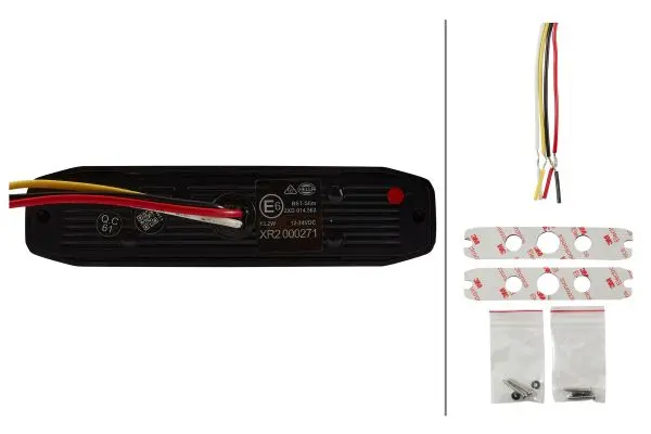 WARNING LAMP BST-S MD12/24 RED SET   2XD Hella 
