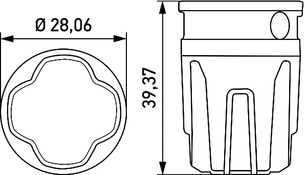 WARNING LAMP BST-R MD12/24 BL/AM SE  2XD Hella 