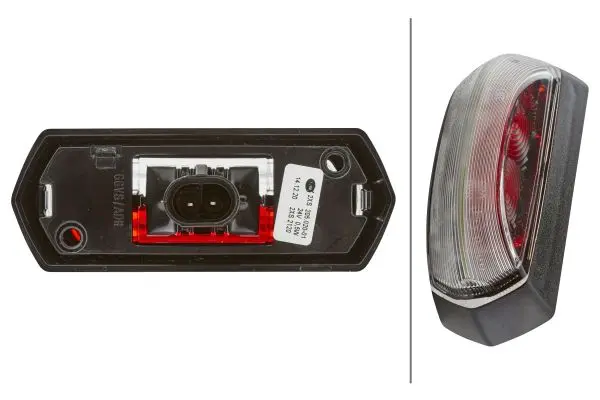 LED Markeringslykt 24v Hella AMP-Superseal-kontakt -Iveco 