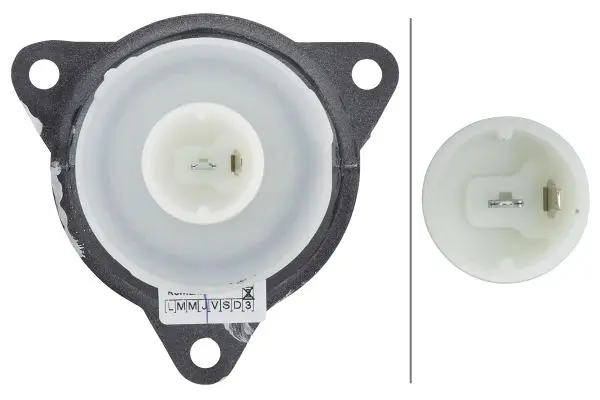 Ryggelykt m/grått glass m/12V pære Hella 