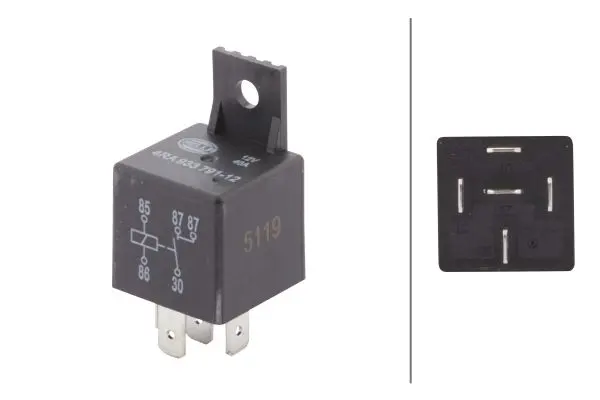 Arbeidsrele 12V 40A 2x87 5pin Hella 