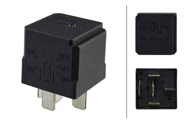 Vekselrele S2 24V 30/15A Singel pk. Hella 