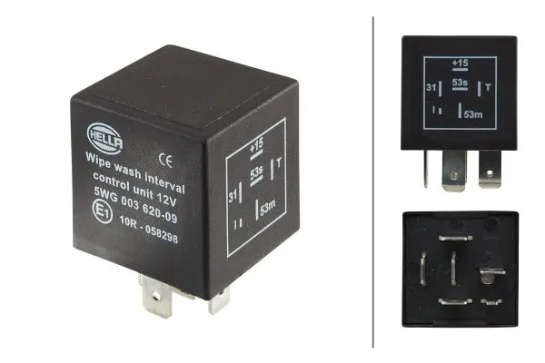 Visker rele 12V 6PIN Hella 
