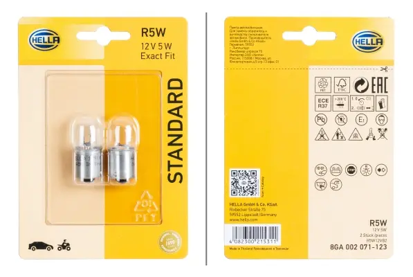 BULB ECE-R 37-R5W-12V5W              8GA Hella 