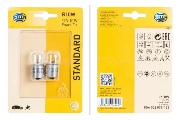 BULB ECE-R 37-R10W-12V 10W           8GA Hella 