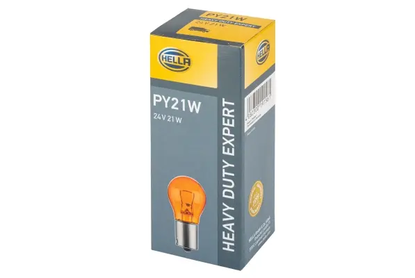 BULB ECE-R 37-PY21W-24V21W HD        8GA Hella 