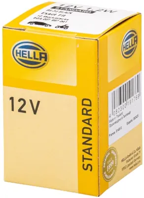 BULB 12V 1,2W B8,3D BLACK            8GA Hella 