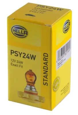 BULB PSY24W 12V 24W PG20/4 AMBER     8GA Hella 