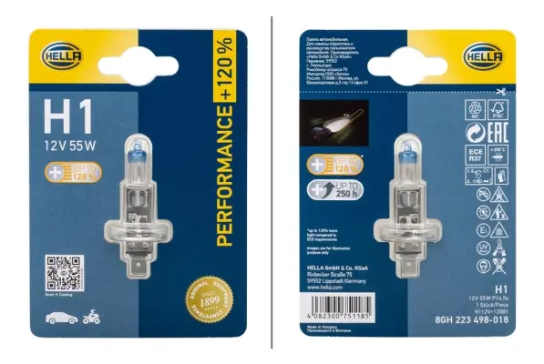 BULB H1 12V 55W P14.5s +120          8GH Hella 