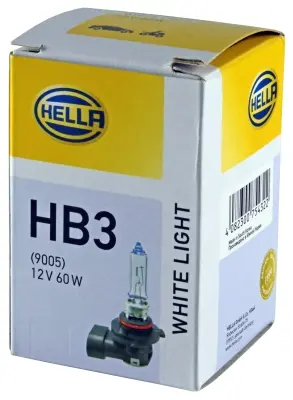 BULB HB3 12V 60W P20d White Light    8GH Hella 