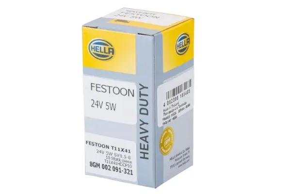BULB FESTOON 5W 24V SV8,5 11x41      8GM Hella 