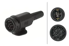 13-polet plaststøpsel med skrukontakt Hella