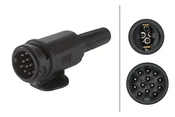 13-polet plaststøpsel med skrukontakt Hella 