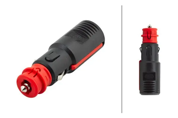Støpsel ISO 4165 /lighter m/8amp sikring Hella 