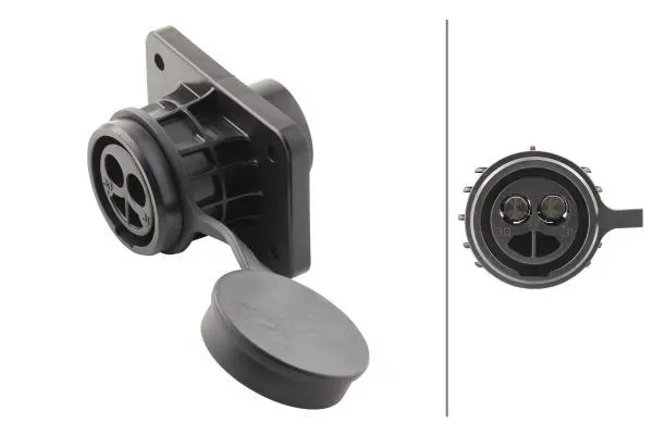 Natokontakt 2-pol Plast  m/sk.lokk 35mm² Hella 