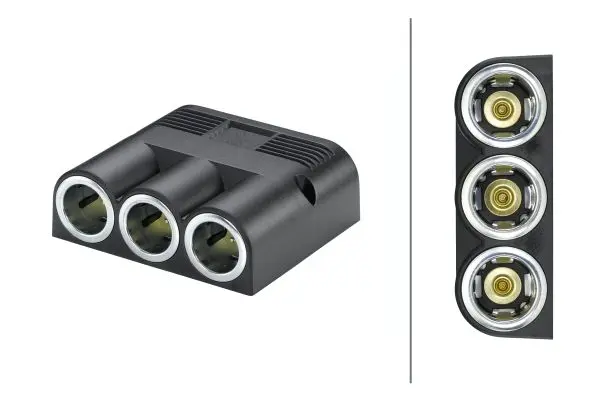 Påbygg.kontakt 2pol 21mm utv.trippel Hella 
