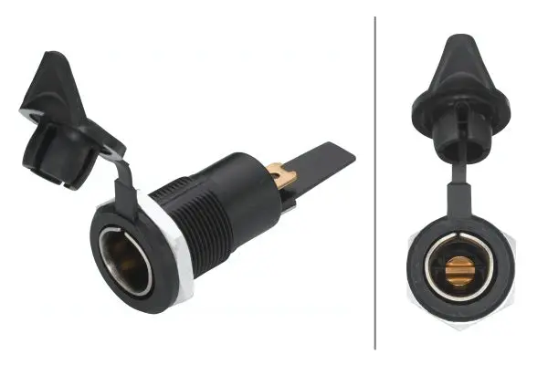 Kontakt liten (ISO 4165) Flatstikk m/lok Hella 