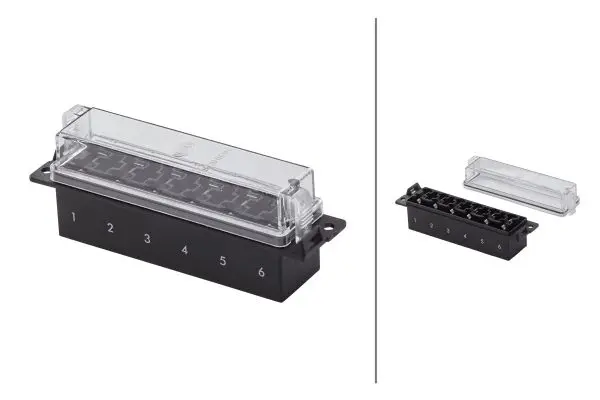 Sikringsholder  for 6 Flatsikringer Hella 