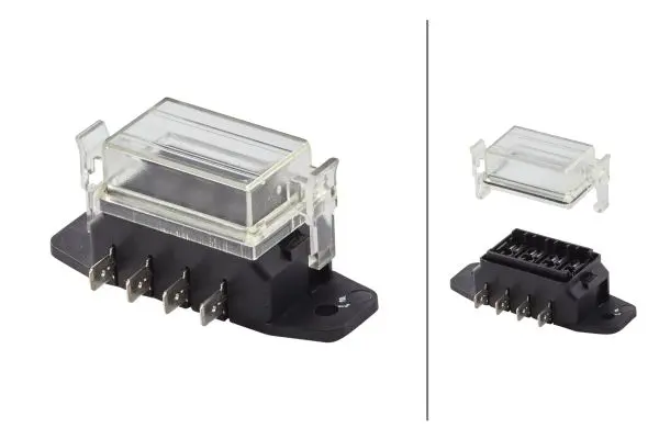Sikringsholder  for 4 Flatsikringer Hella 