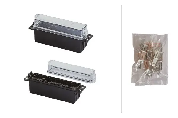 Sikringsbox ATO 8 pol. Maks 60A singel. Hella 